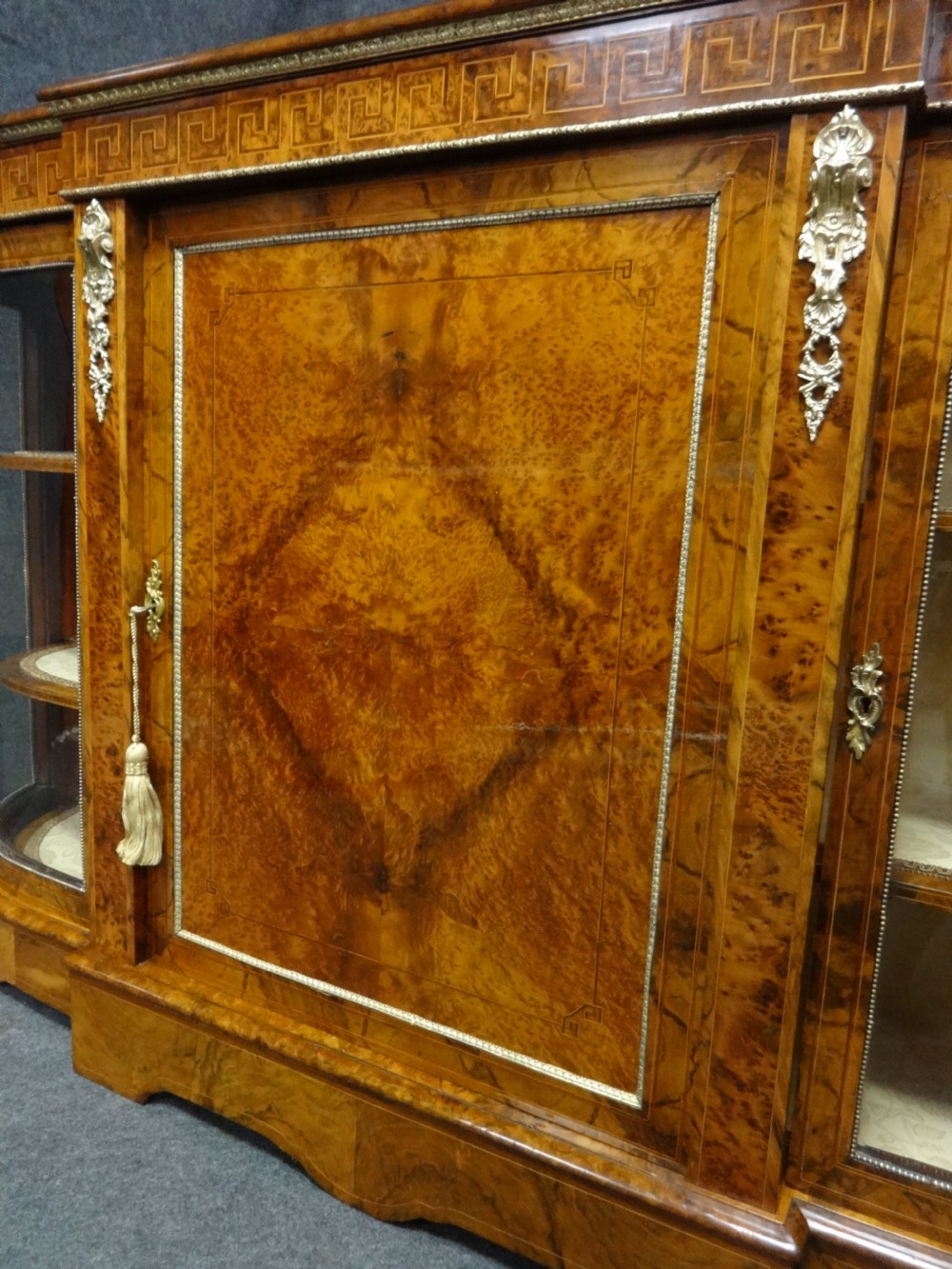 Outstanding Walnut and Amboyna Credenza View X