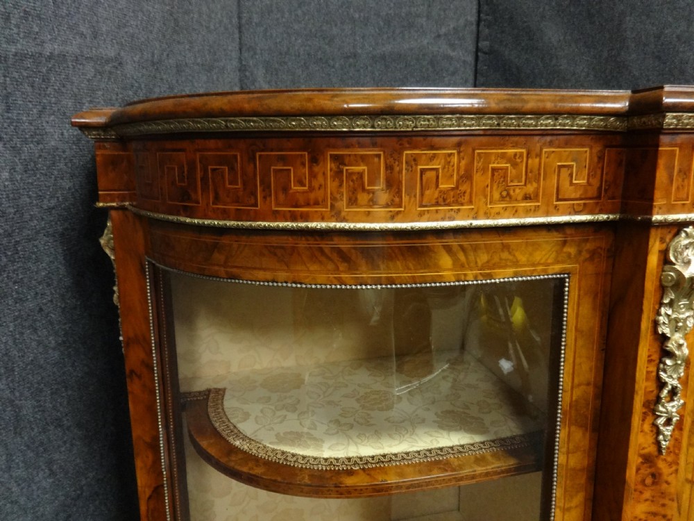 Outstanding Walnut and Amboyna Credenza View XI