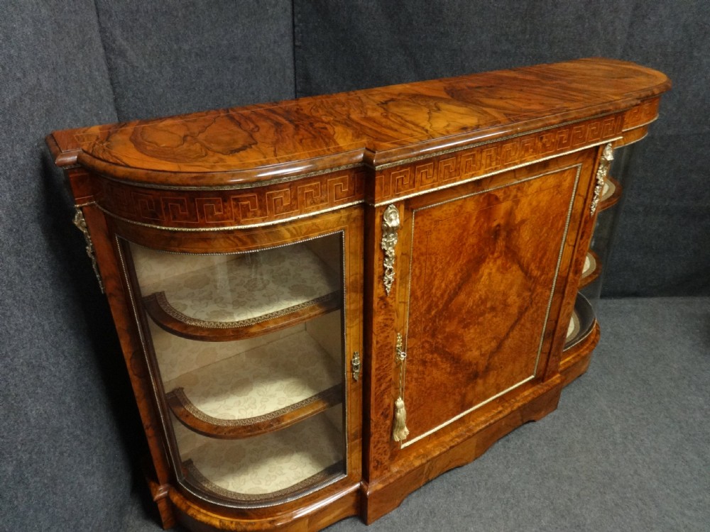 Outstanding Walnut and Amboyna Credenza View XIII