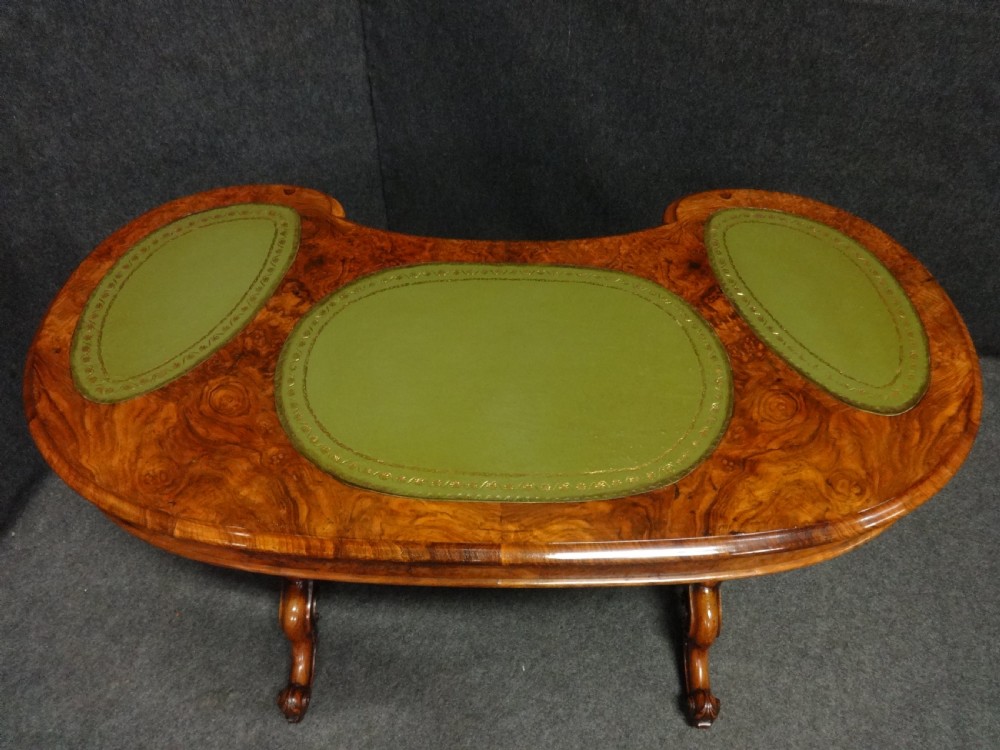 Top Quality Burr Walnut Kidney Desk View VIII