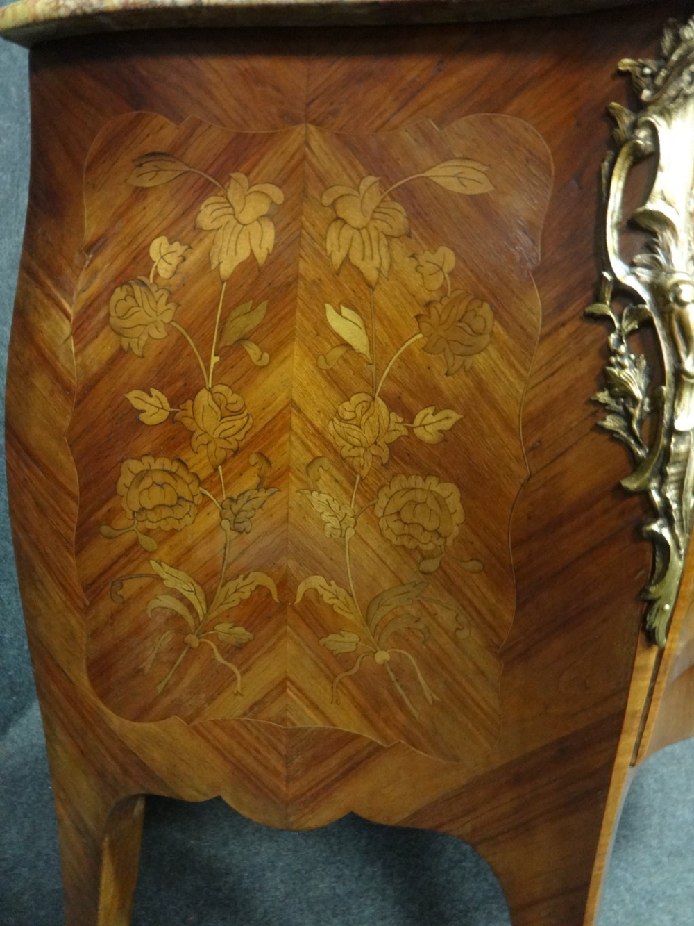 Top quality Marquetry Marble Top Commode Chest of Drawers View VIII