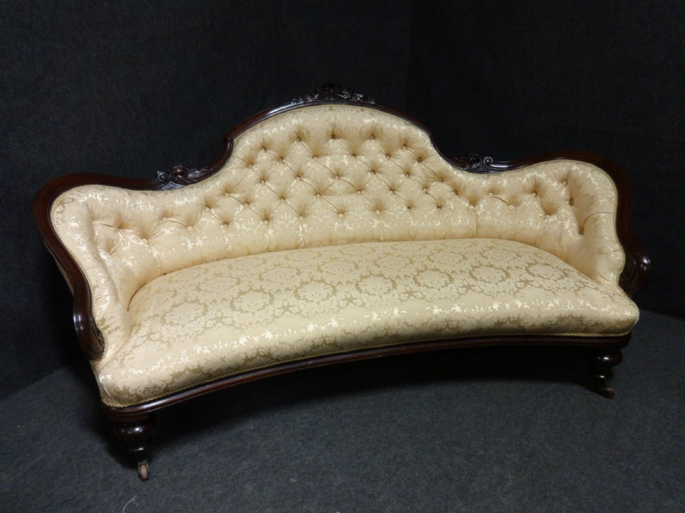 Large Outstanding Victorian Mahogany Sofa Couch View II