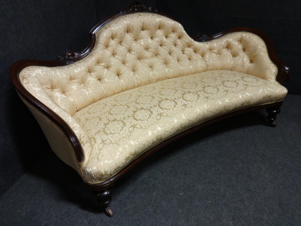 Large Outstanding Victorian Mahogany Sofa Couch View III