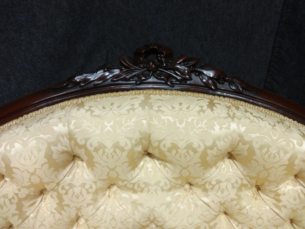Large Outstanding Victorian Mahogany Sofa Couch View IV