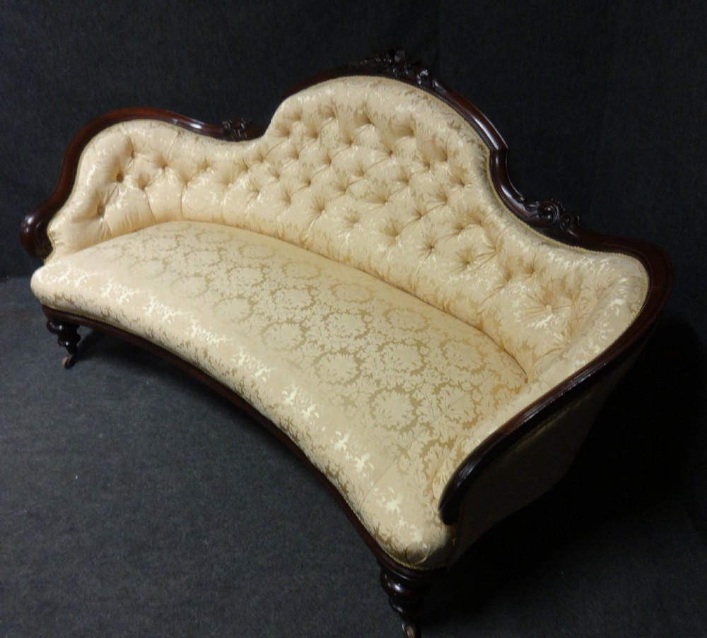 Large Outstanding Victorian Mahogany Sofa Couch View XI