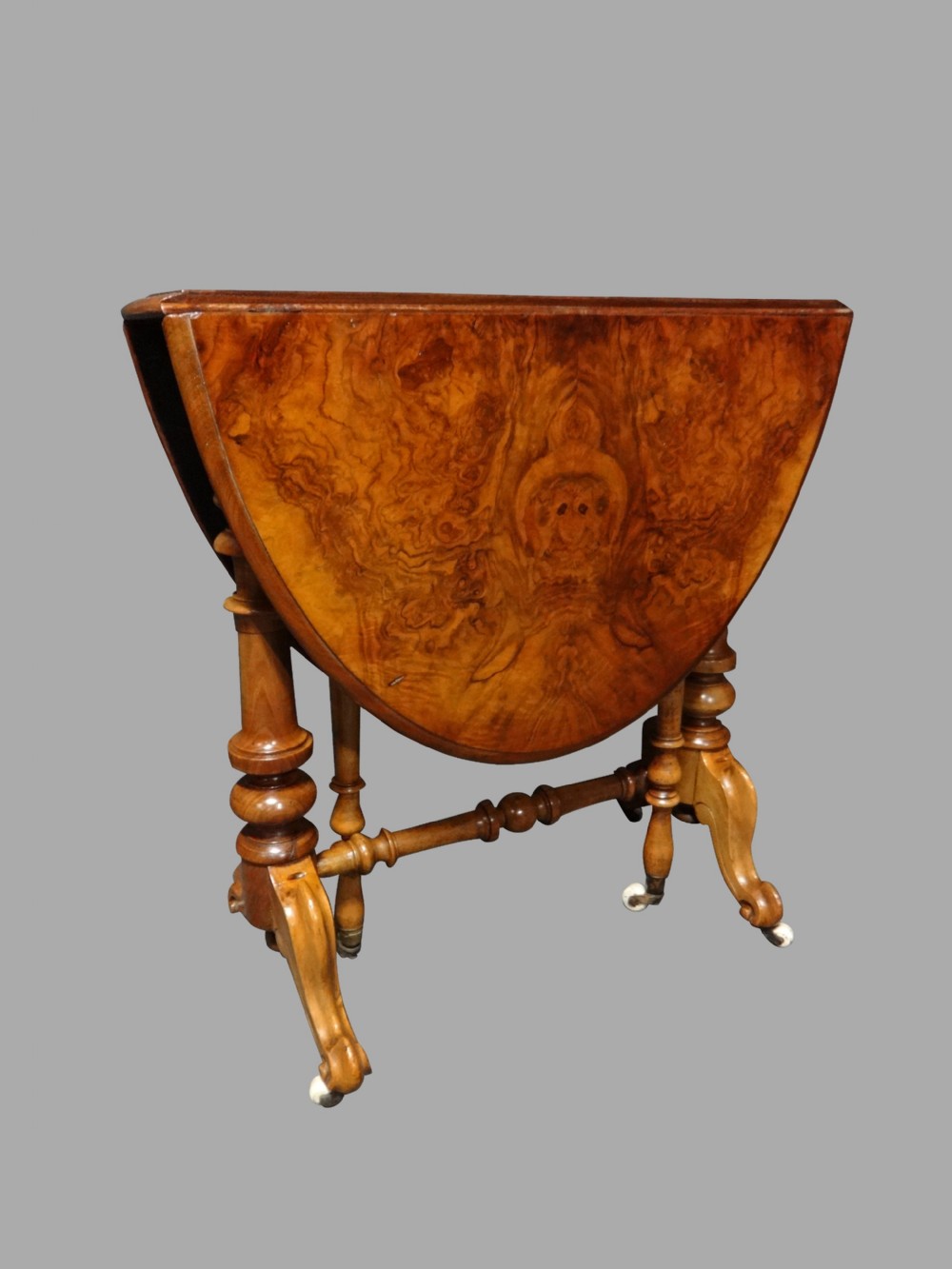 Victorian Burr Walnut Baby Sutherland Table