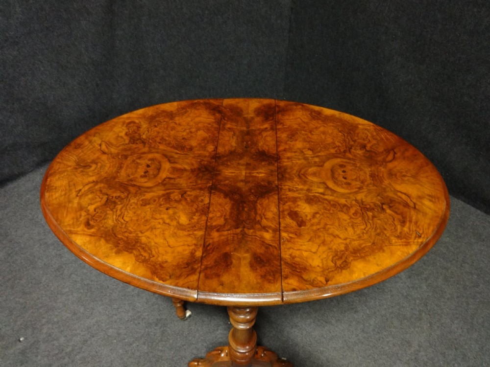 Victorian Burr Walnut Baby Sutherland Table View VIII