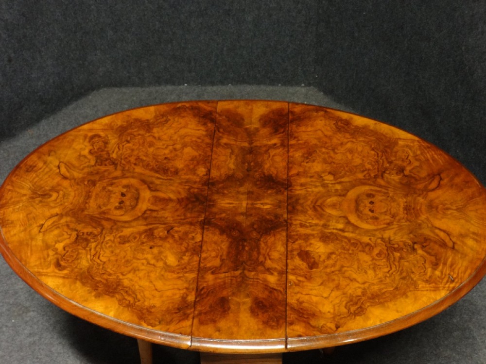Victorian Burr Walnut Baby Sutherland Table View IX