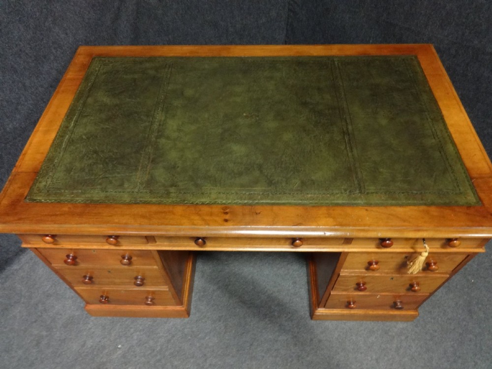 Very Good Victorian Mahogany Pedestal Desk View III