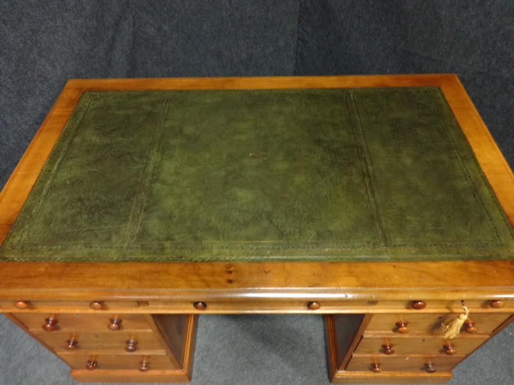 Very Good Victorian Mahogany Pedestal Desk View V
