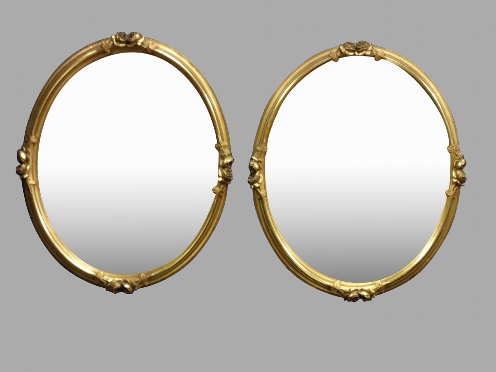 Outstanding Pair of French Water gilded Mirrors