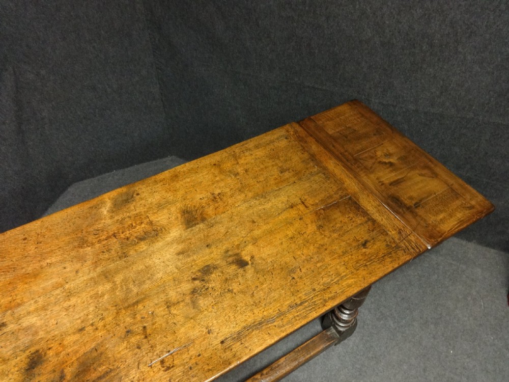 Outstanding Extending Oak Draw Leaf Refectory Dining Table View V
