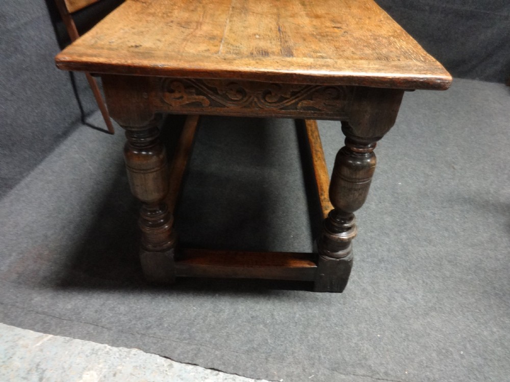 Outstanding Extending Oak Draw Leaf Refectory Dining Table View X