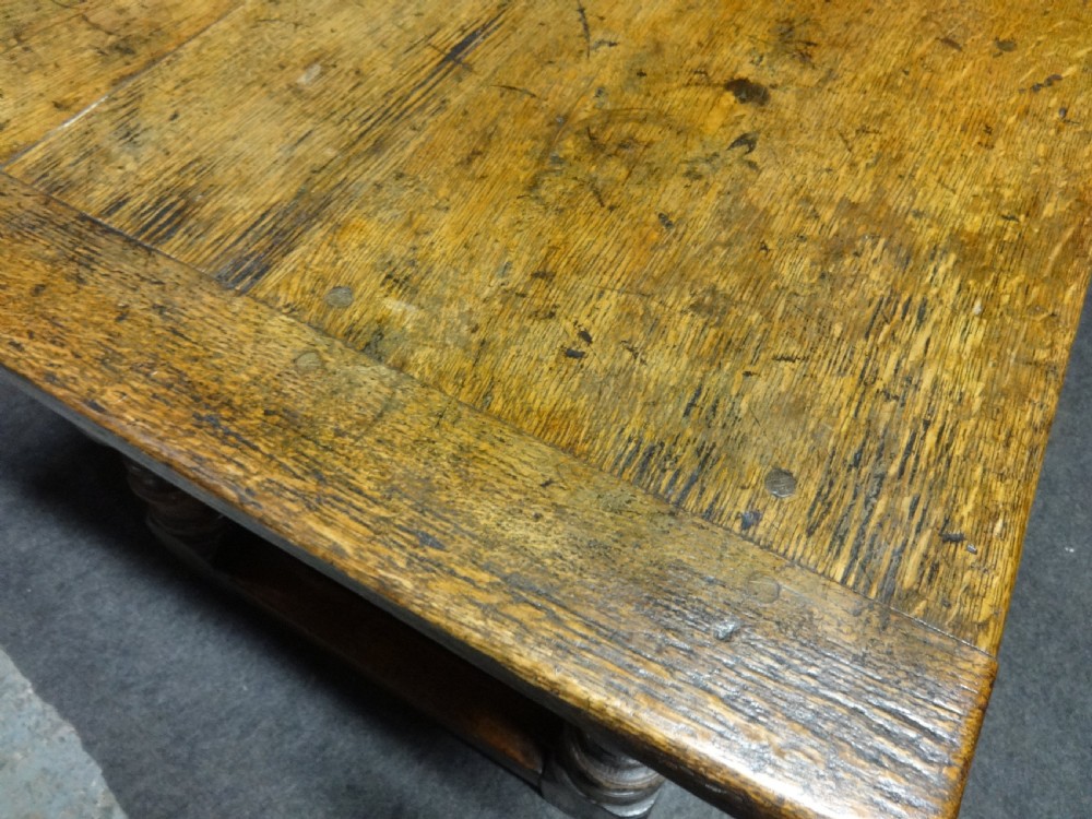 Outstanding Extending Oak Draw Leaf Refectory Dining Table View XI