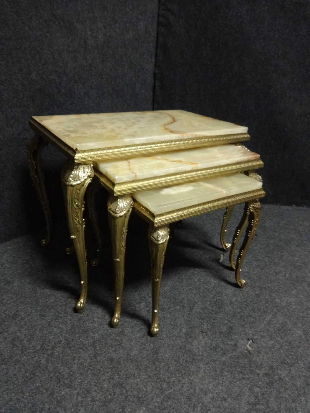 Good Nest of Three Marble Topped Tables View V