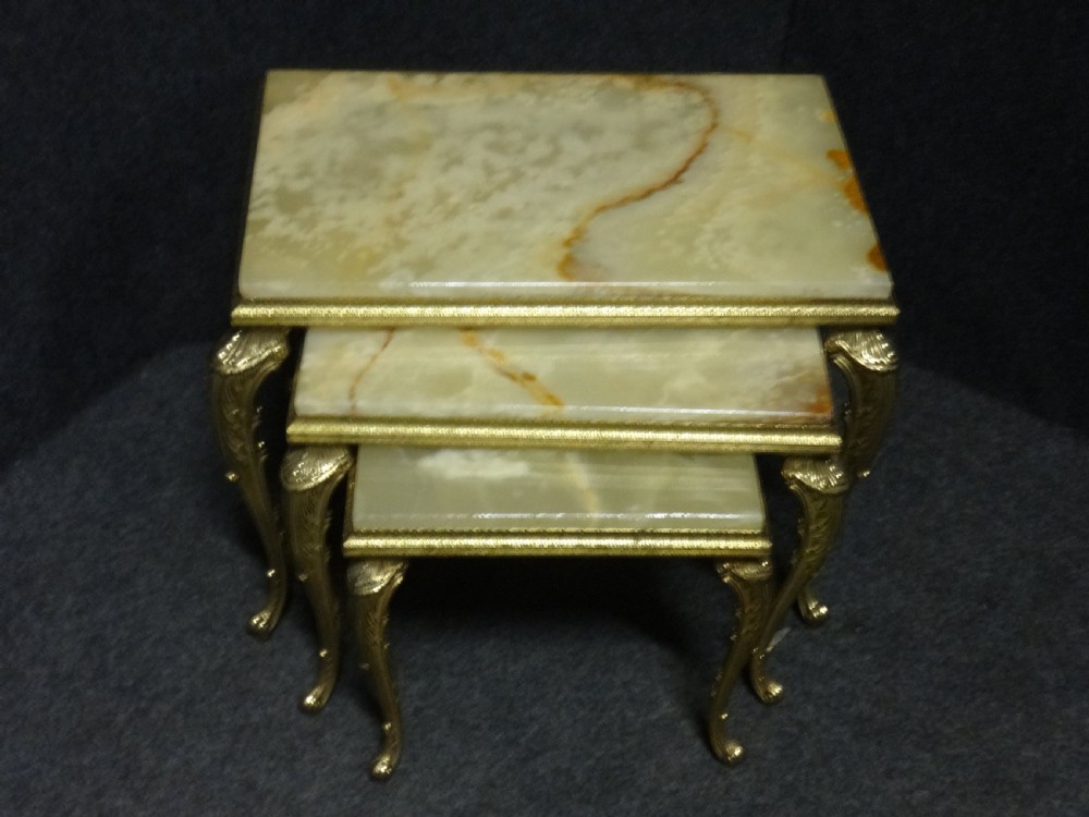 Good Nest of Three Marble Topped Tables View VI