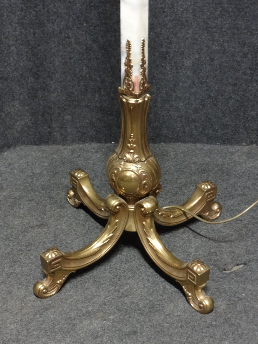 A good Brass and Onyx Standard Lamp View II