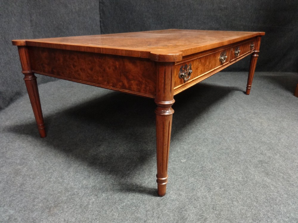 Excellent Quality Burr Walnut Coffee Table View IV