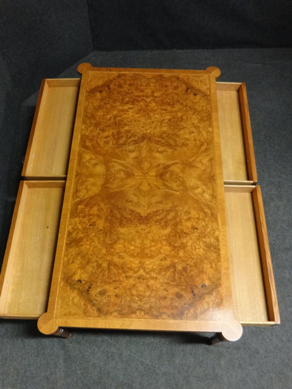 Excellent Quality Burr Walnut Coffee Table View VIII