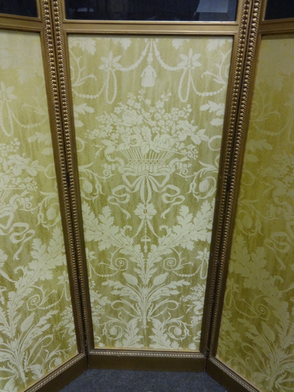 Beautiful French Gilt Three fold  Screen View II