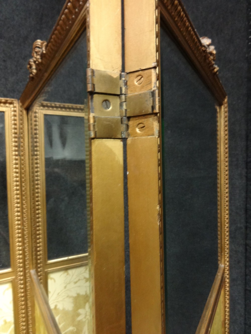 Beautiful French Gilt Three fold  Screen View VIII