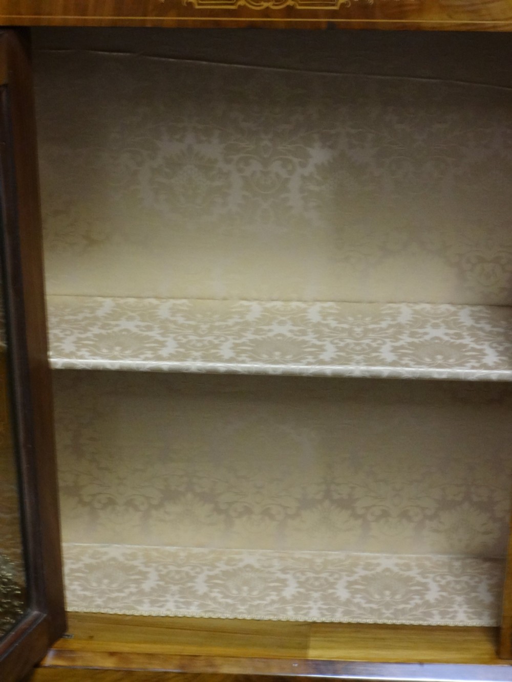 A very Good Victorian Walnut Inlaid Pier Cabinet Bookcase View VIII