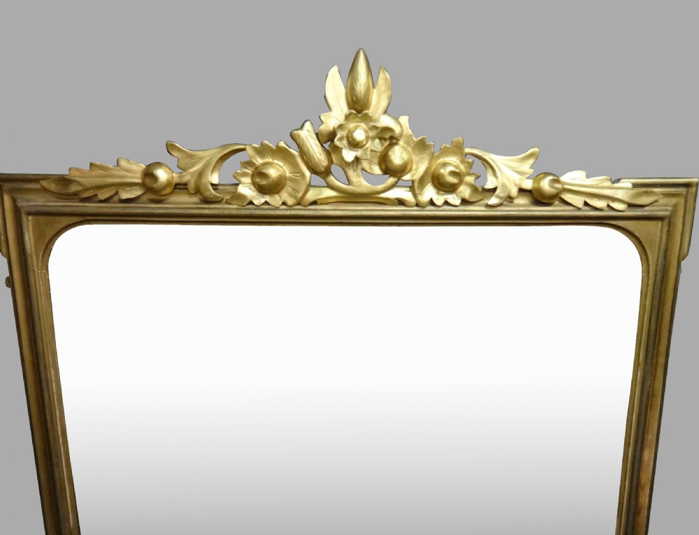 Wonderful English Gilt Overmantle Mirror View III