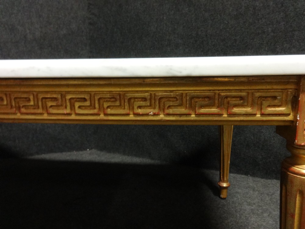 Wonderful French Gilt and Marble Coffee Table View II