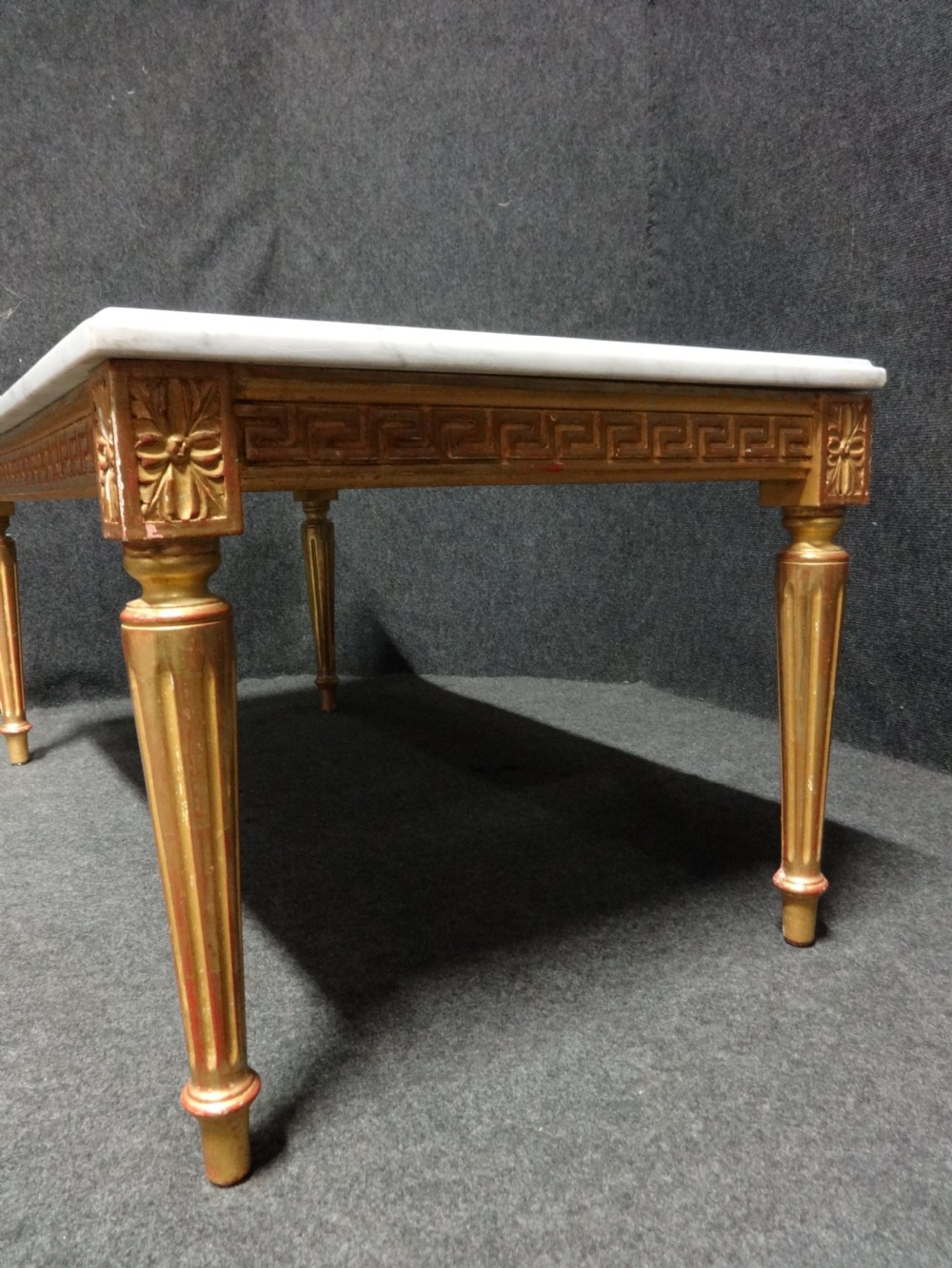 Wonderful French Gilt and Marble Coffee Table View III