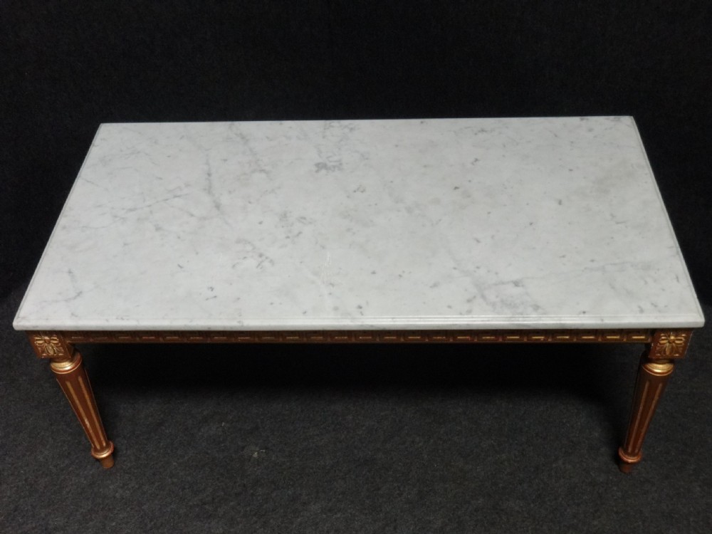 Wonderful French Gilt and Marble Coffee Table View IV
