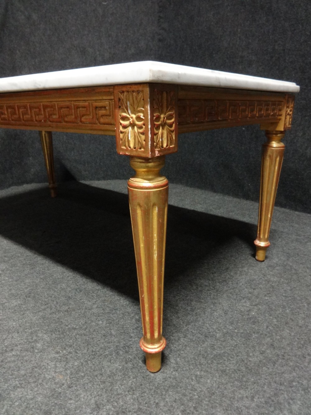 Wonderful French Gilt and Marble Coffee Table View V