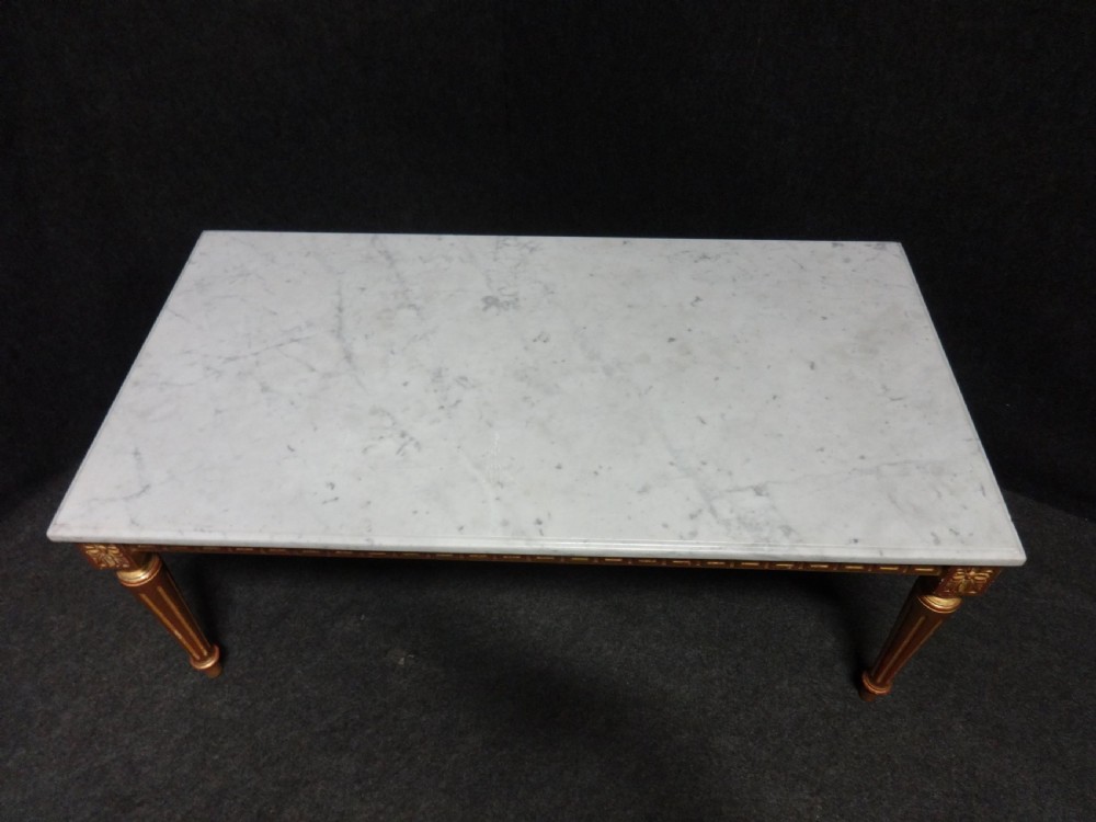 Wonderful French Gilt and Marble Coffee Table View VI