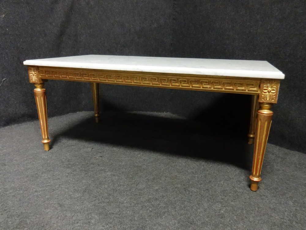 Wonderful French Gilt and Marble Coffee Table View VIII