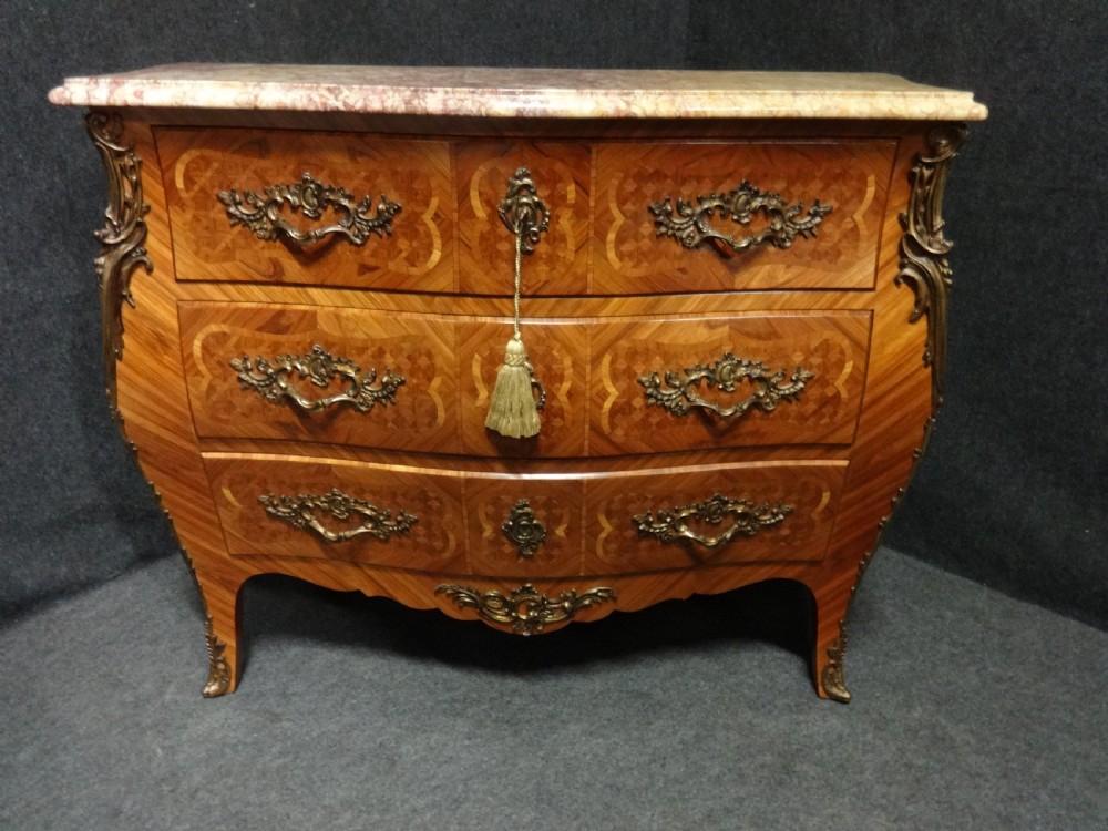 Top Quality French Parquetry Commode Chest of Drawers View II