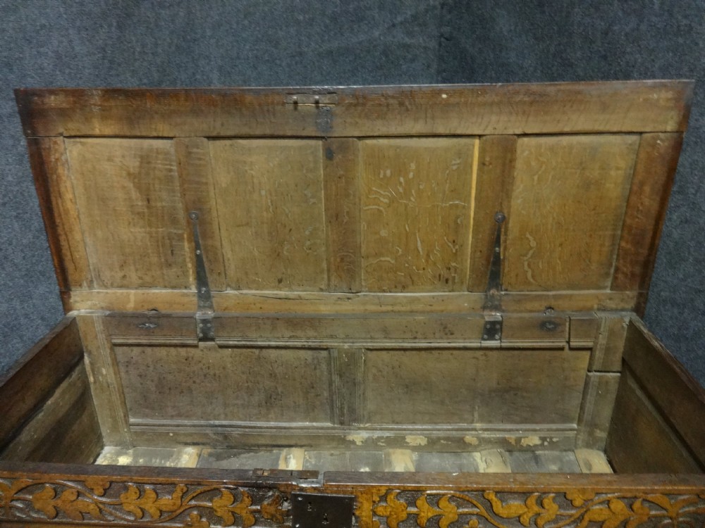 Superb Three Panel Oak Coffer View VII
