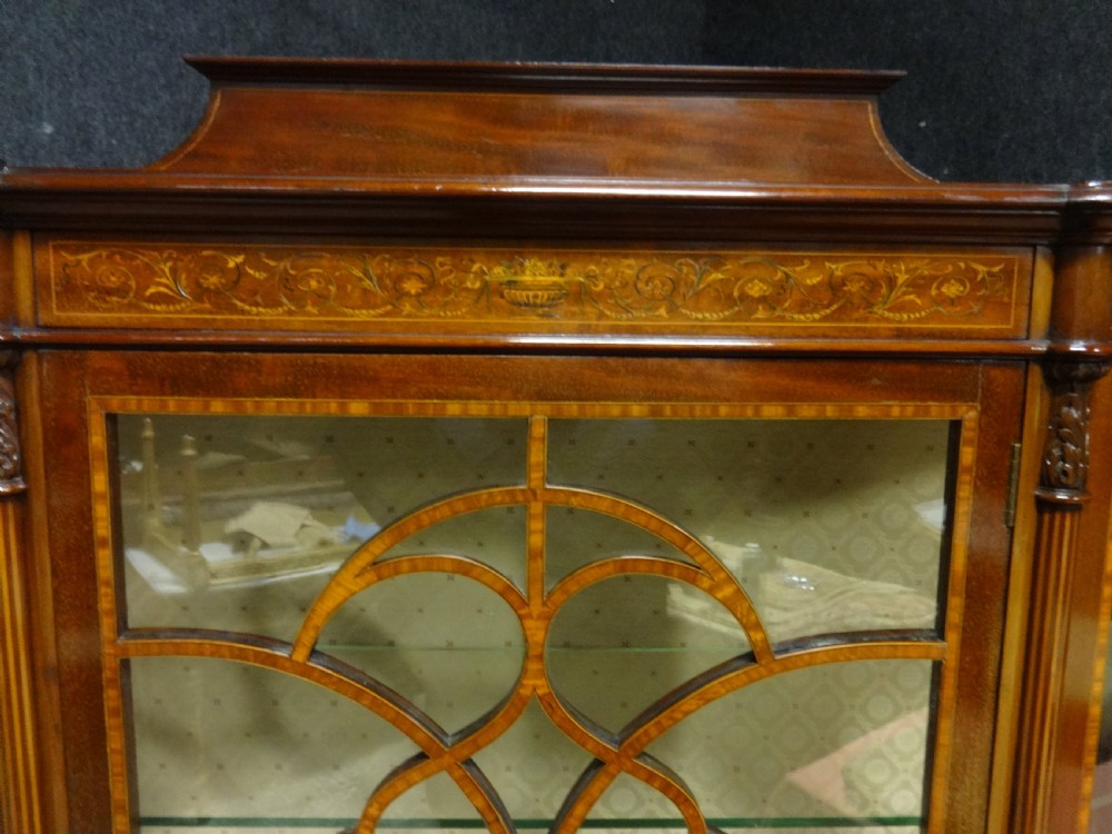 Exhibition Quality Inlaid Mahogany Display Cabinet View IV