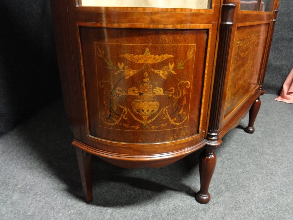 Exhibition Quality Inlaid Mahogany Display Cabinet View VII