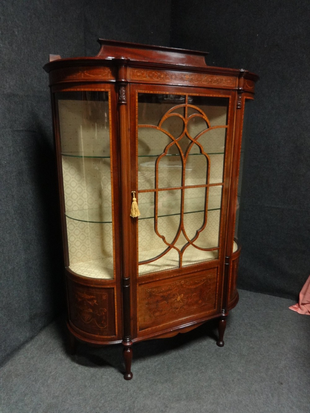 Exhibition Quality Inlaid Mahogany Display Cabinet View VIII