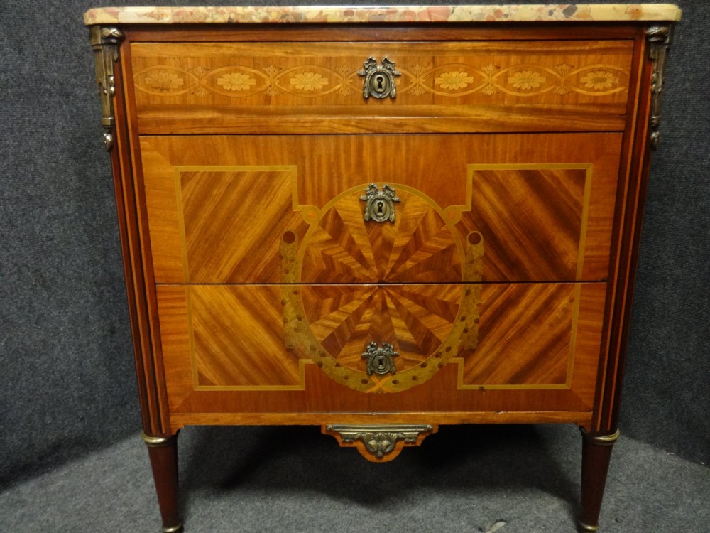 Very Good Marquetry Commode Chest of Drawers View VI
