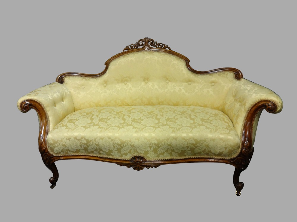Wonderful Two Seater Walnut Settee