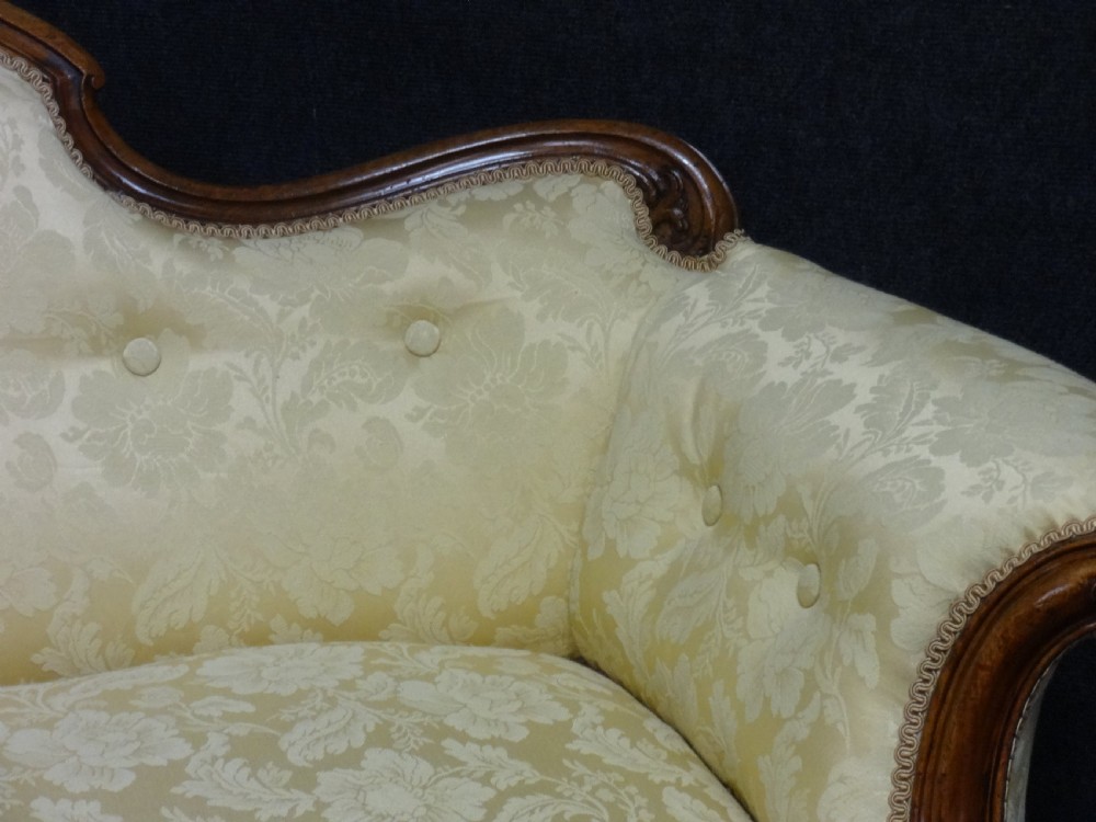 Wonderful Two Seater Walnut Settee View IV