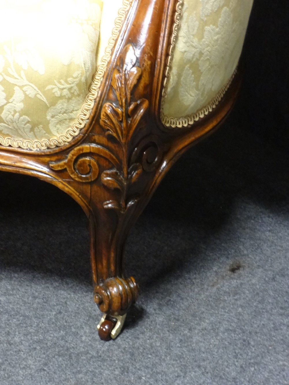 Wonderful Two Seater Walnut Settee View VI