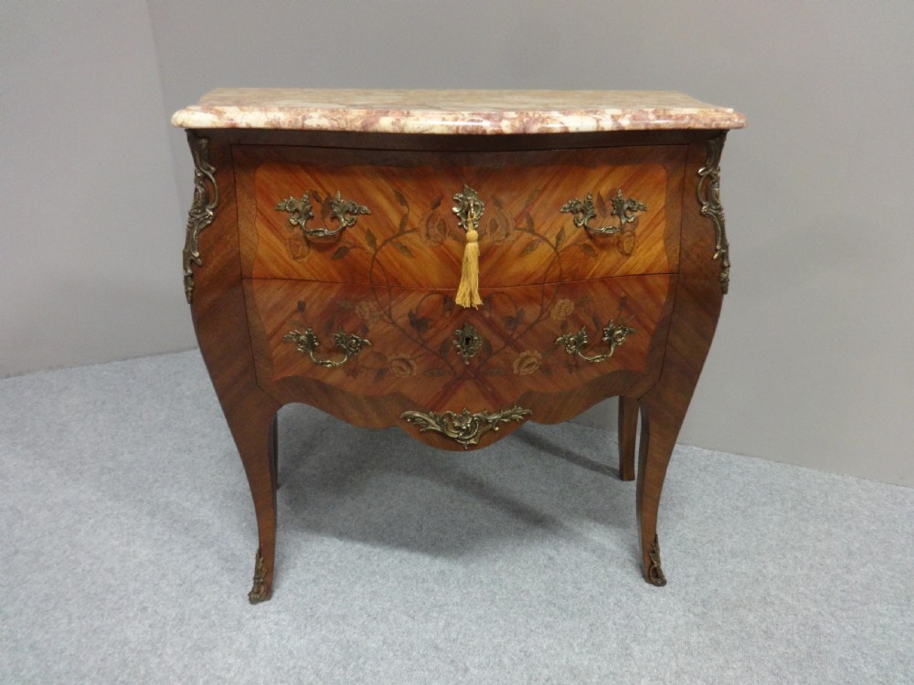 Good French Marquetry Commode Chest of Drawers