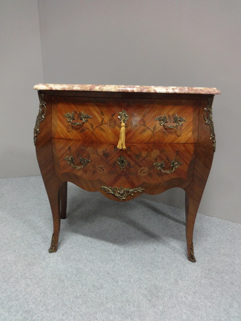 Good French Marquetry Commode Chest of Drawers View IV