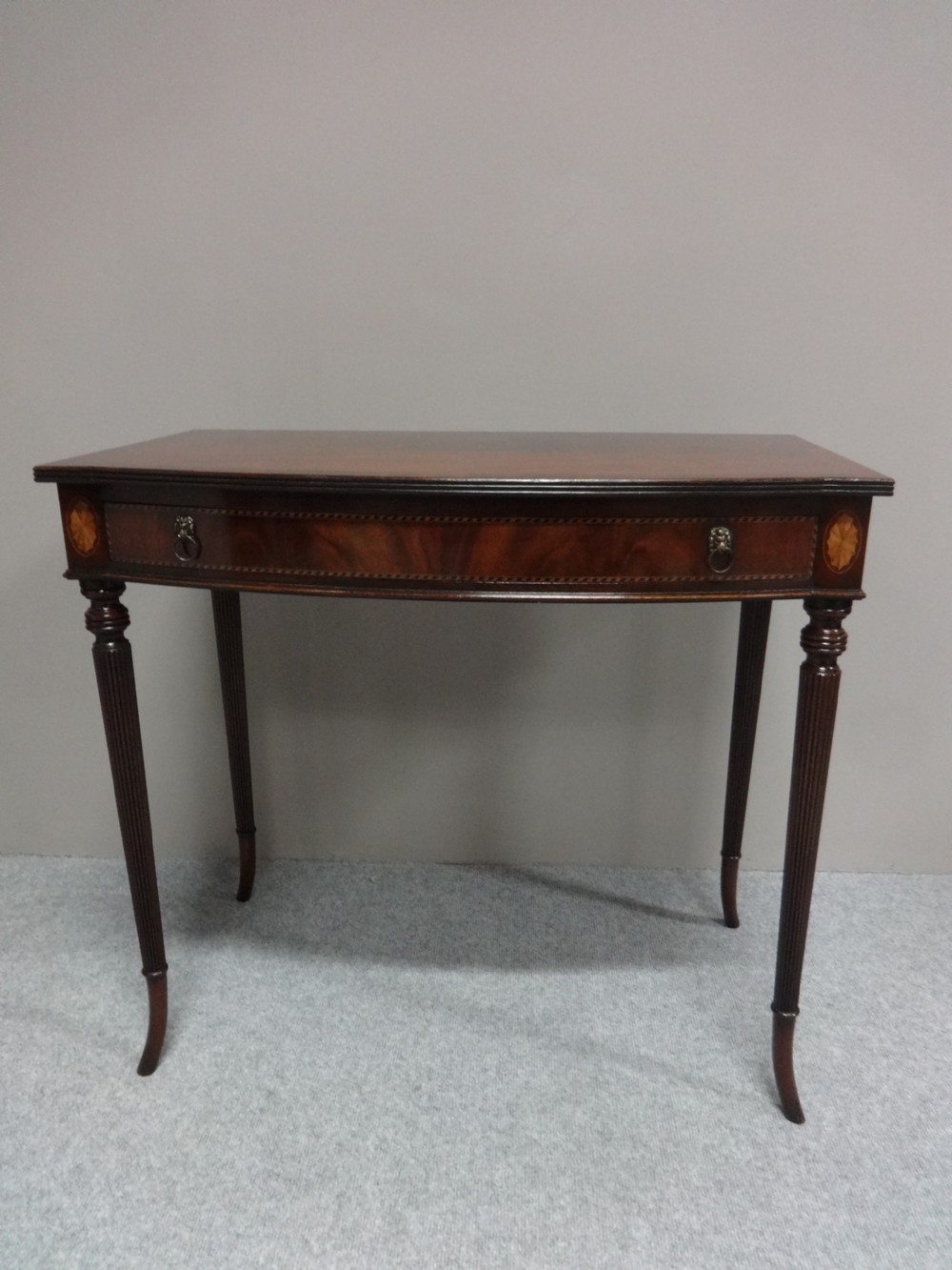 Very Good Mahogany Inlaid Side Table View II