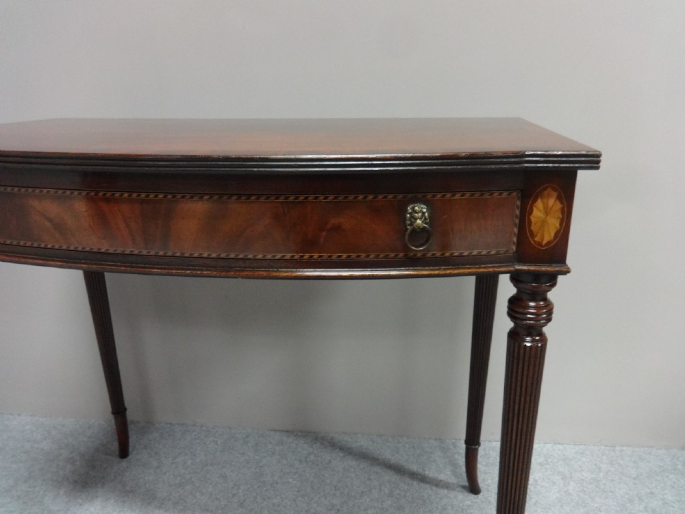 Very Good Mahogany Inlaid Side Table View IV