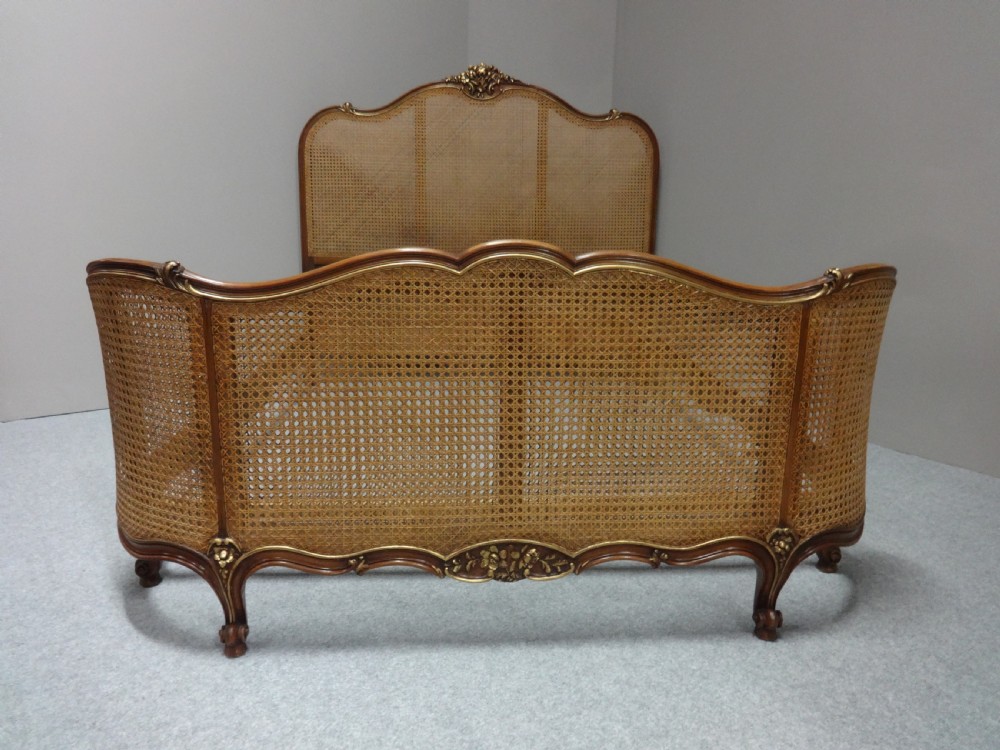 Wonderful Bergere and Walnut French Double Bed View III