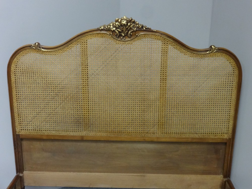 Wonderful Bergere and Walnut French Double Bed View IV