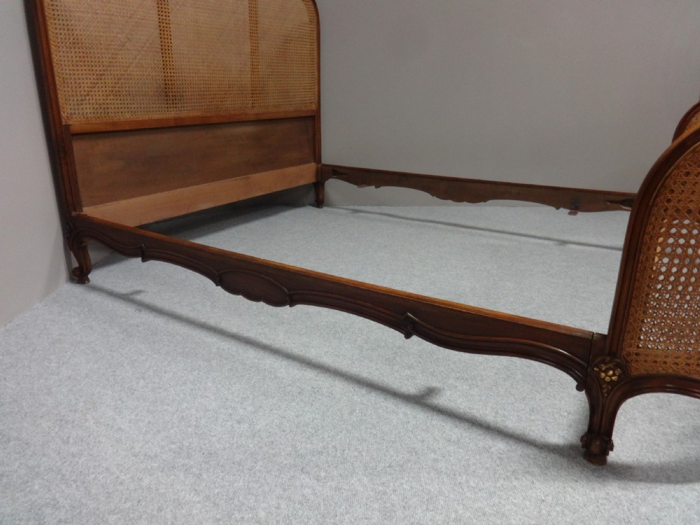 Wonderful Bergere and Walnut French Double Bed View VI