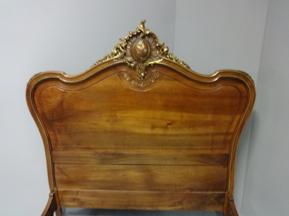 Wonderful Walnut and  Parcel Gilt French Double Bed View V